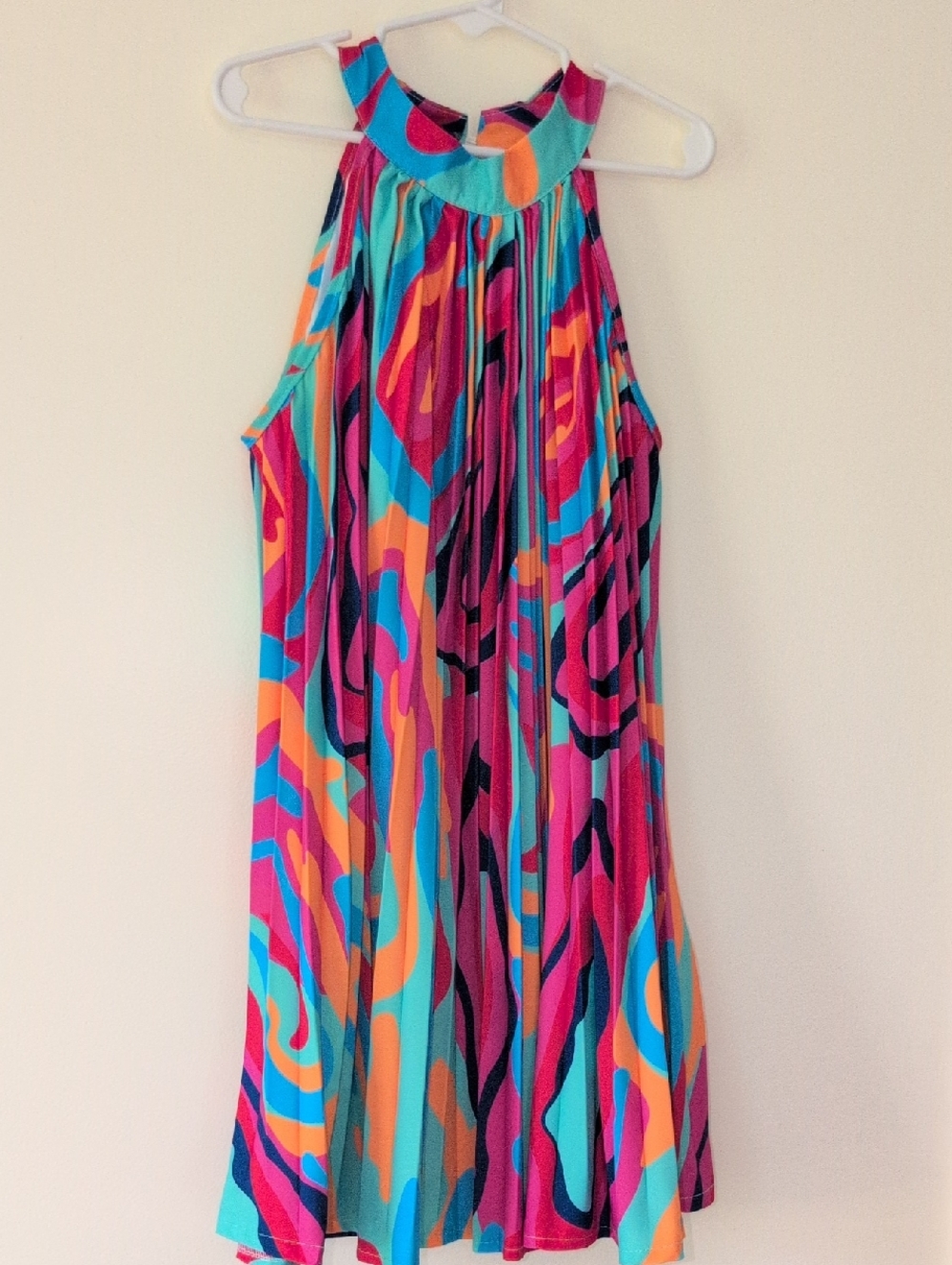 Girls Multi-Color Pleated Dress